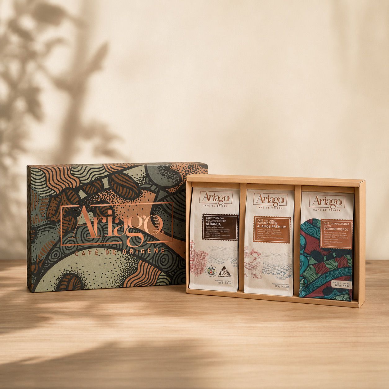 Kit Ariago 3 Packs 125 g – Albarda, Álamos Premium y Bourbon Rosado